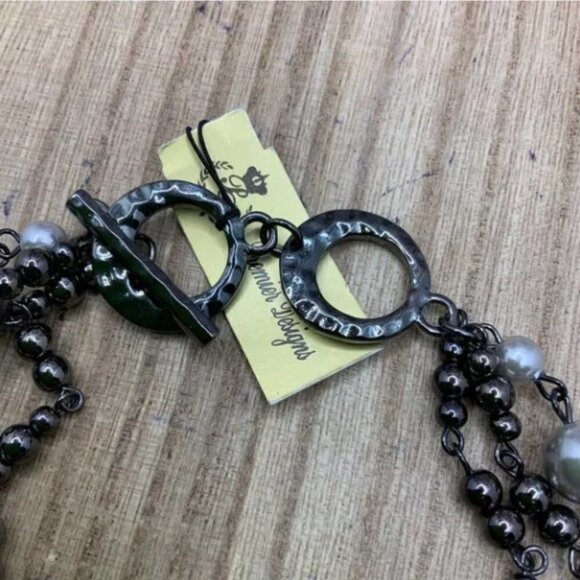 Premier Designs NWT "Moonlight" Multi Strands Necklace & Earrings - Picture 8 of 9